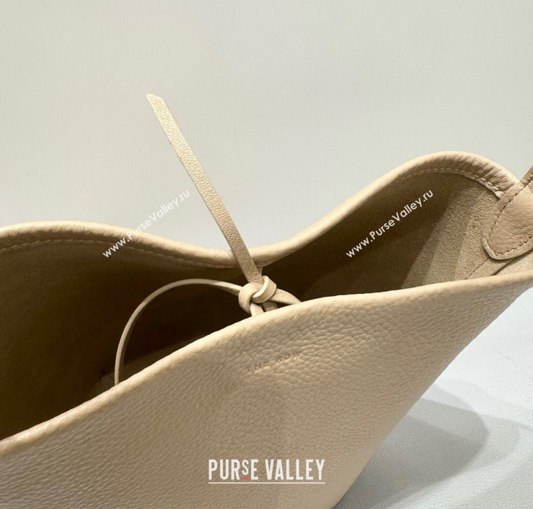 The Row Small N/S Park Tote Bag in Grained Leather Milk Tea 2025 0802 (YY-250802050)