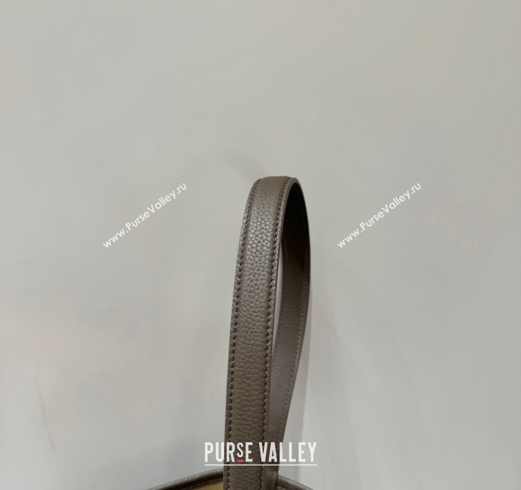 The Row Medium N/S Park Tote Bag in Grained Leather Elephant Grey 2025 0802 (YY-250802051)