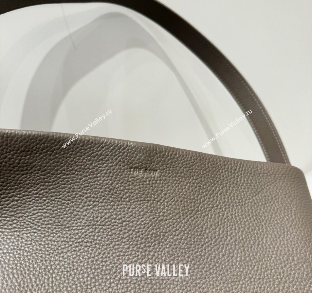 The Row Medium N/S Park Tote Bag in Grained Leather Elephant Grey 2025 0802 (YY-250802051)