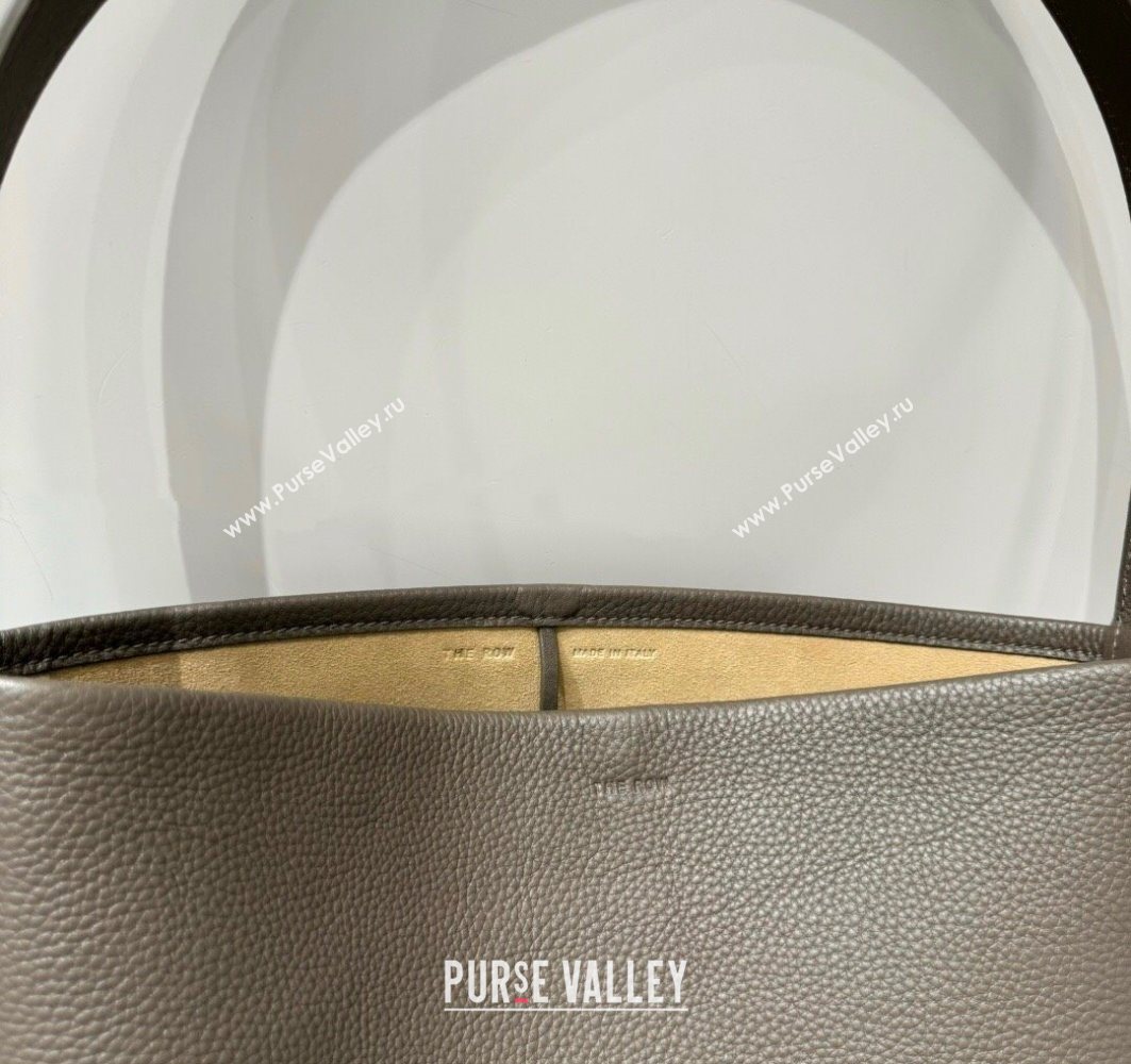 The Row Medium N/S Park Tote Bag in Grained Leather Elephant Grey 2025 0802 (YY-250802051)