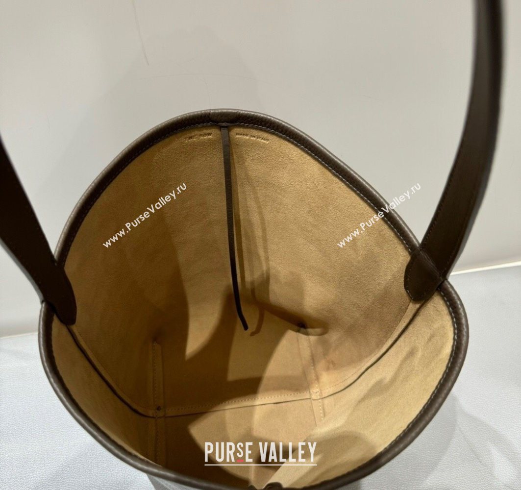 The Row Medium N/S Park Tote Bag in Grained Leather Elephant Grey 2025 0802 (YY-250802051)