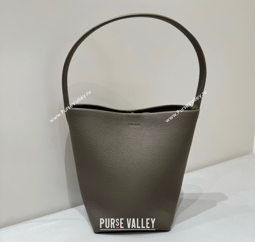 The Row Small N/S Park Tote Bag in Grained Leather Elephant Grey 2025 0802 (YY-250802052)