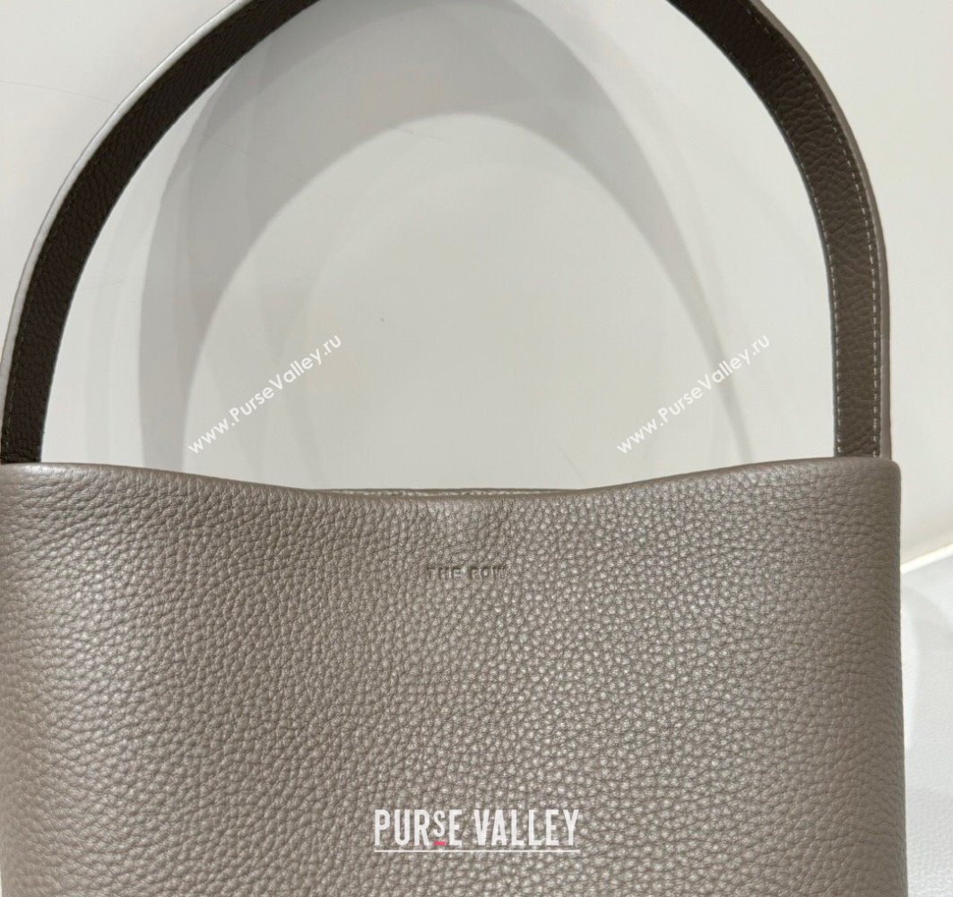 The Row Small N/S Park Tote Bag in Grained Leather Elephant Grey 2025 0802 (YY-250802052)