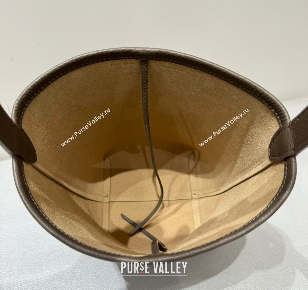 The Row Small N/S Park Tote Bag in Grained Leather Elephant Grey 2025 0802 (YY-250802052)