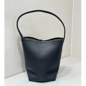The Row Medium N/S Park Tote Bag in Grained Leather Marine Blue 2025 0802 (YY-250802053)