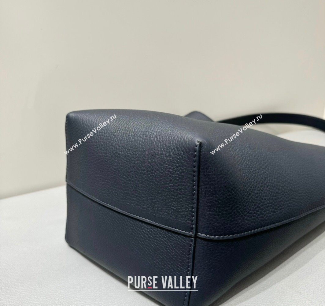 The Row Medium N/S Park Tote Bag in Grained Leather Marine Blue 2025 0802 (YY-250802053)