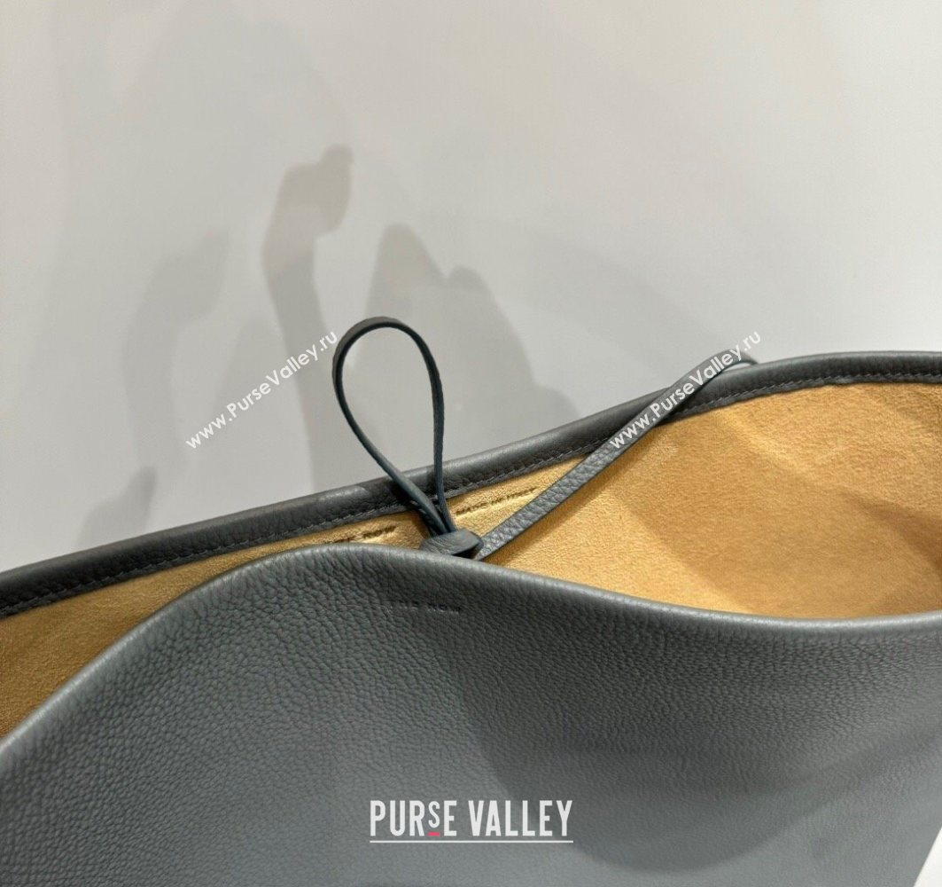The Row Large N/S Park Tote Bag in Grained Leather Timouse Grey 2025 0802 (YY-250802044)