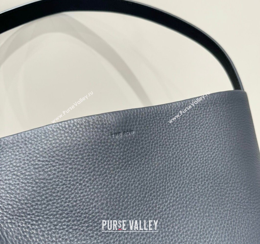 The Row Medium N/S Park Tote Bag in Grained Leather Marine Blue 2025 0802 (YY-250802053)