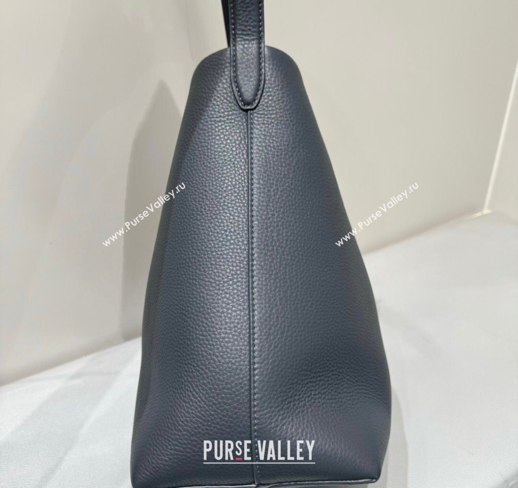 The Row Medium N/S Park Tote Bag in Grained Leather Marine Blue 2025 0802 (YY-250802053)