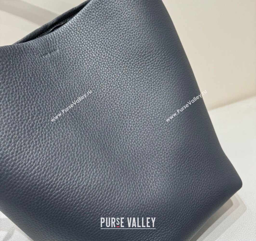 The Row Medium N/S Park Tote Bag in Grained Leather Marine Blue 2025 0802 (YY-250802053)