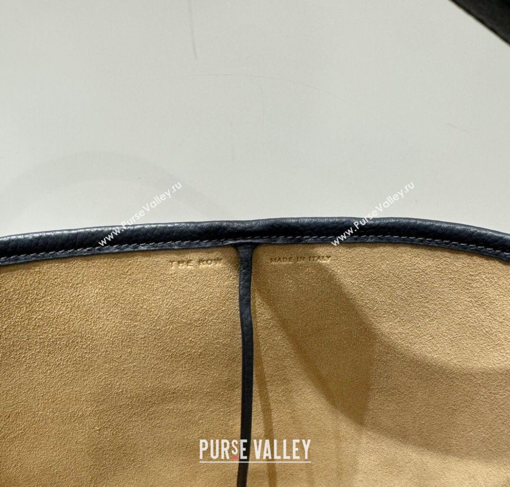 The Row Medium N/S Park Tote Bag in Grained Leather Marine Blue 2025 0802 (YY-250802053)