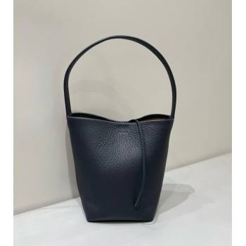 The Row Small N/S Park Tote Bag in Grained Leather Marine Blue 2025 0802 (YY-250802054)