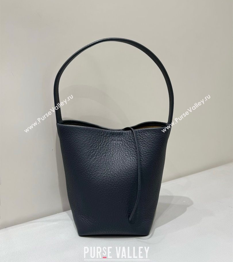 The Row Small N/S Park Tote Bag in Grained Leather Marine Blue 2025 0802 (YY-250802054)