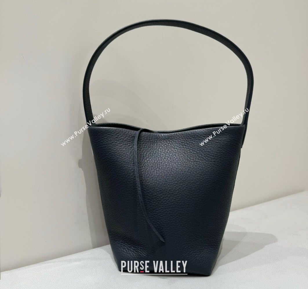 The Row Small N/S Park Tote Bag in Grained Leather Marine Blue 2025 0802 (YY-250802054)