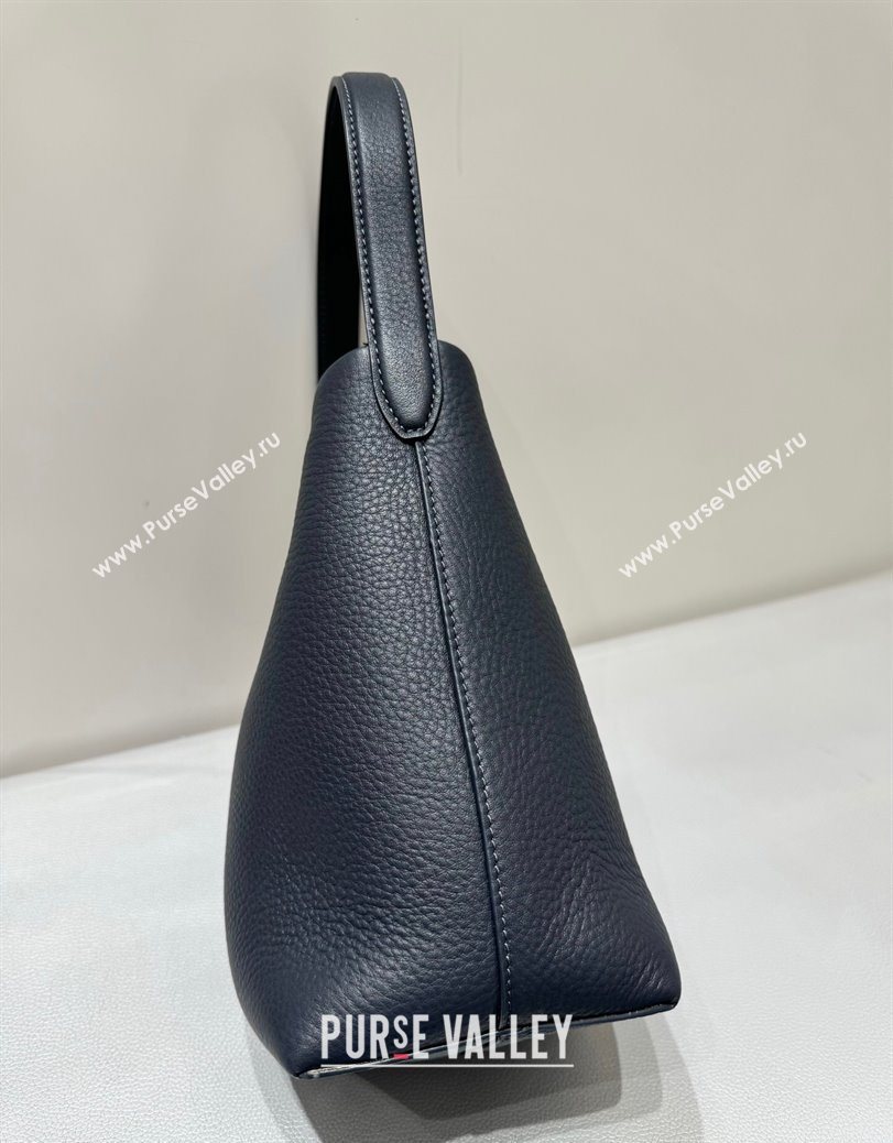 The Row Small N/S Park Tote Bag in Grained Leather Marine Blue 2025 0802 (YY-250802054)