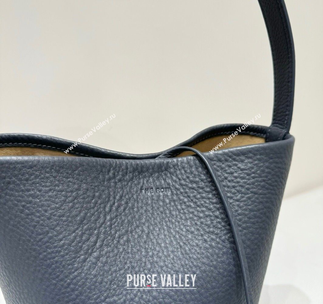 The Row Small N/S Park Tote Bag in Grained Leather Marine Blue 2025 0802 (YY-250802054)