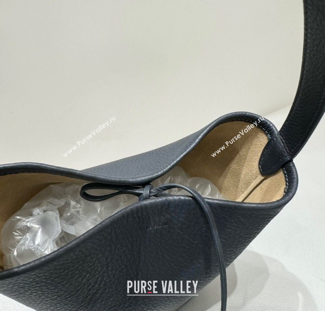 The Row Small N/S Park Tote Bag in Grained Leather Marine Blue 2025 0802 (YY-250802054)