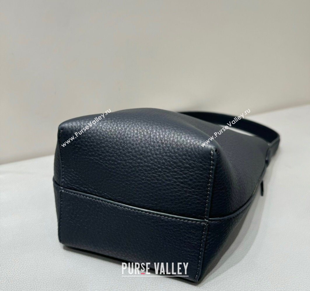 The Row Small N/S Park Tote Bag in Grained Leather Marine Blue 2025 0802 (YY-250802054)