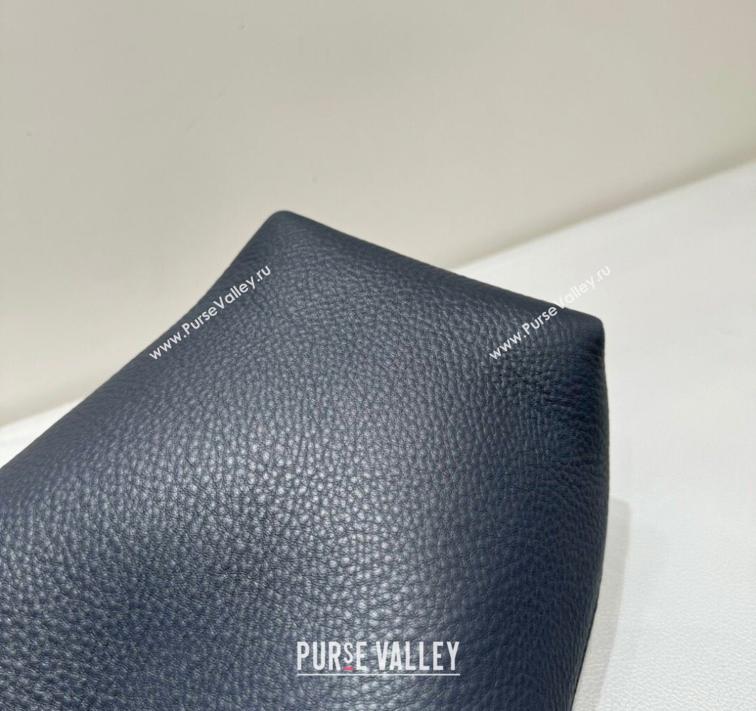 The Row Small N/S Park Tote Bag in Grained Leather Marine Blue 2025 0802 (YY-250802054)