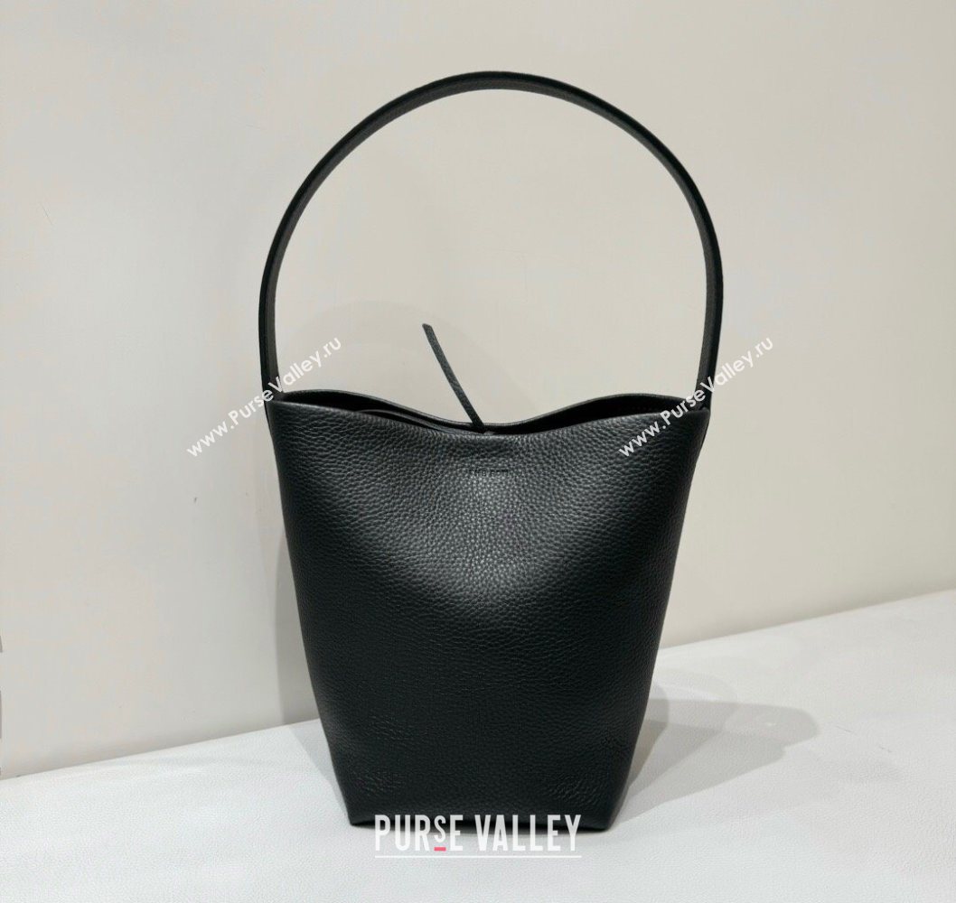 The Row Medium N/S Park Tote Bag in Grained Leather Black 2025 0802 (YY-250802055)