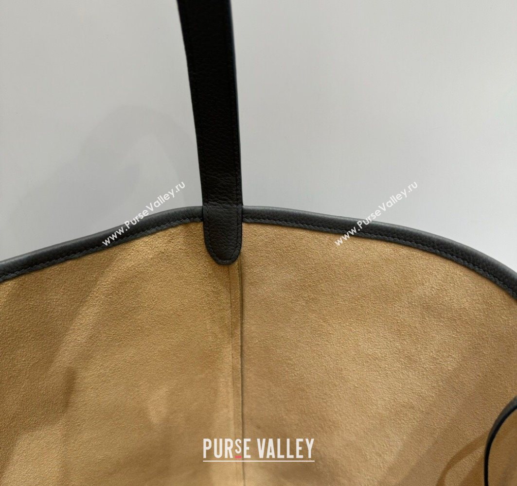 The Row Large N/S Park Tote Bag in Grained Leather Timouse Grey 2025 0802 (YY-250802044)