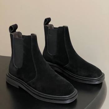 The Row Suede Flat Ankle Boots Black 2025 TR082702 (MD-250827029)