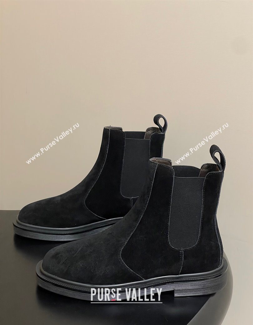 The Row Suede Flat Ankle Boots Black 2025 TR082702 (MD-250827029)