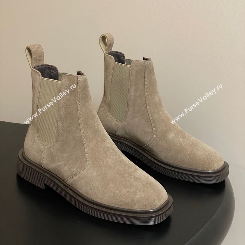 The Row Suede Flat Ankle Boots Beige 2025 TR082702 (MD-250827030)