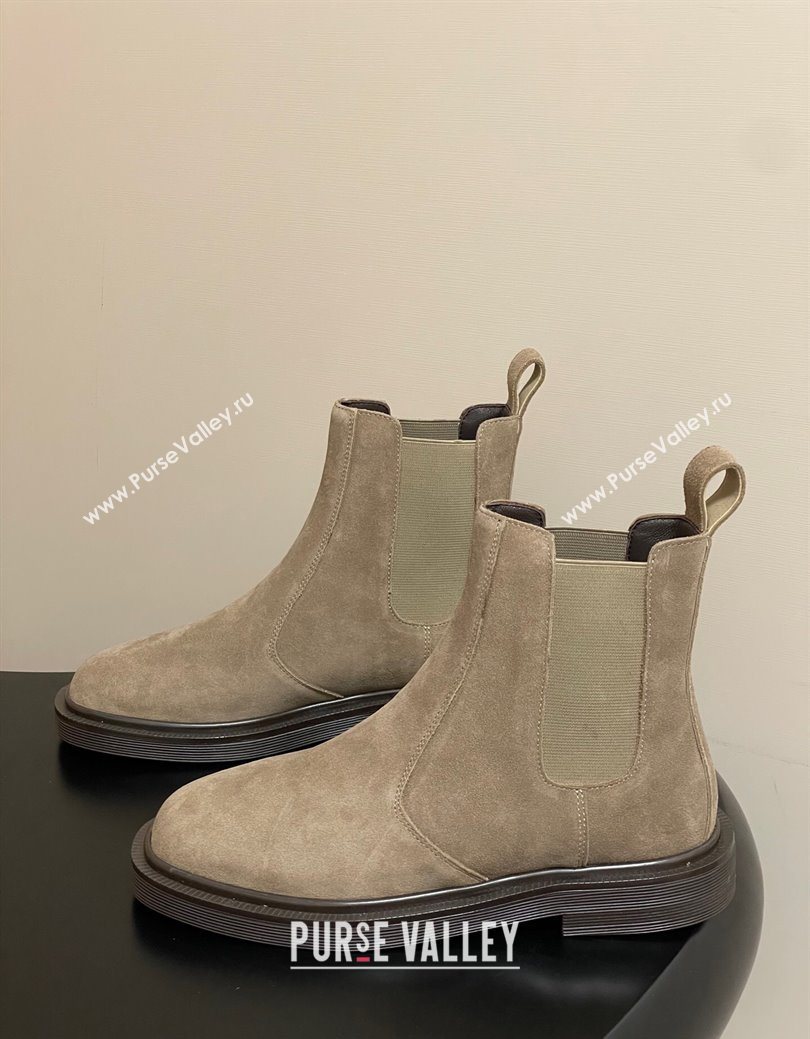 The Row Suede Flat Ankle Boots Beige 2025 TR082702 (MD-250827030)