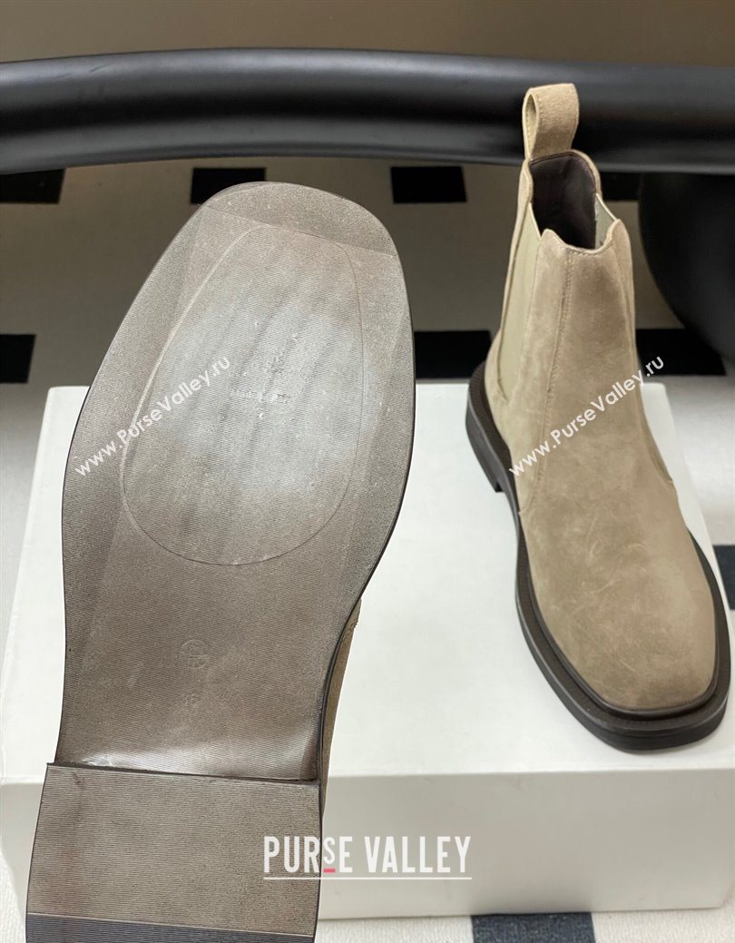 The Row Suede Flat Ankle Boots Beige 2025 TR082702 (MD-250827030)