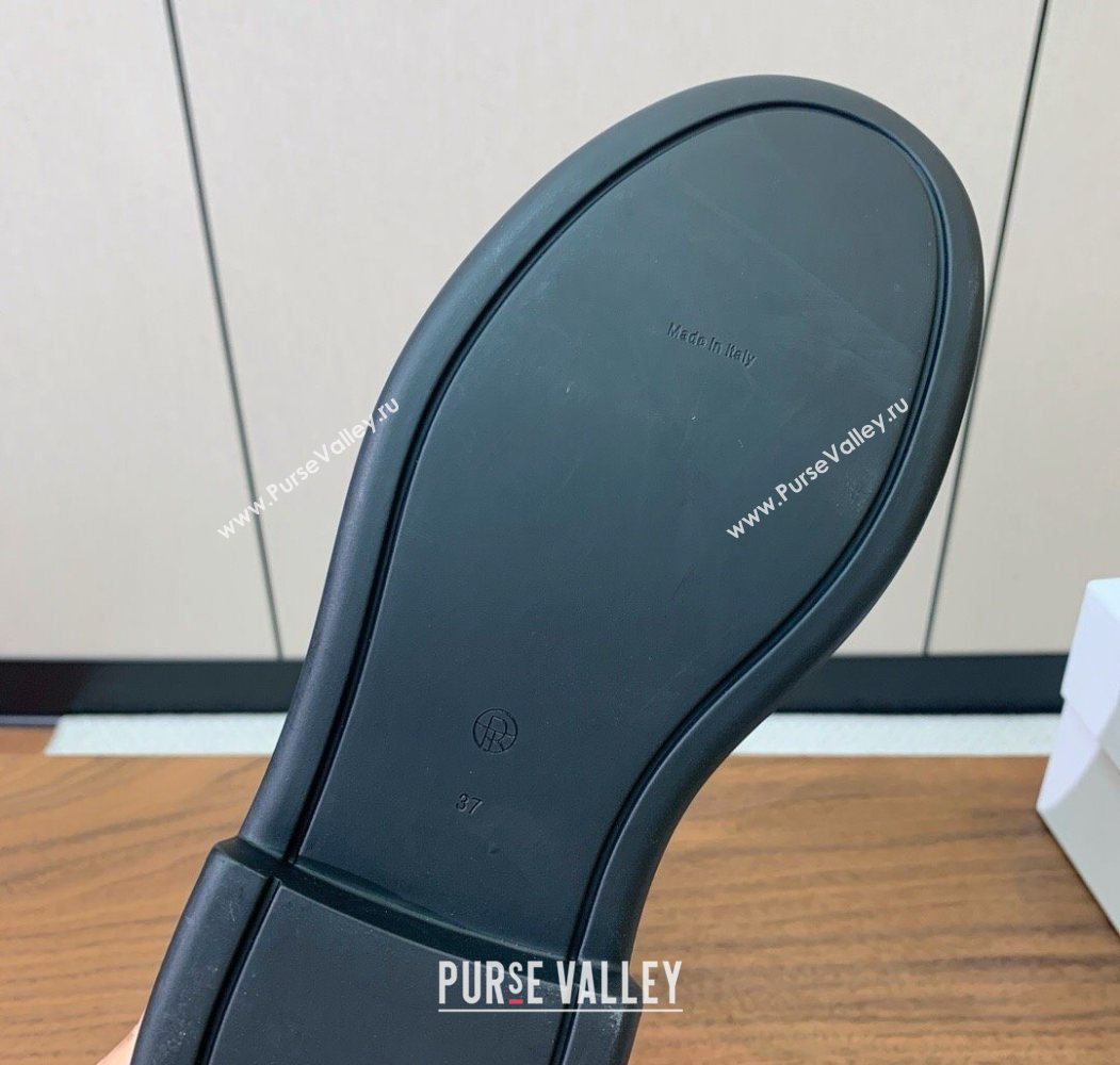 The Row Leather Zipped Platform Ankle Boots 5cm Black 2025 1028 (KL-251028074)