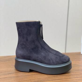 The Row Suede Zipped Platform Ankle Boots 5cm Brown 2025 1028 (KL-251028077)
