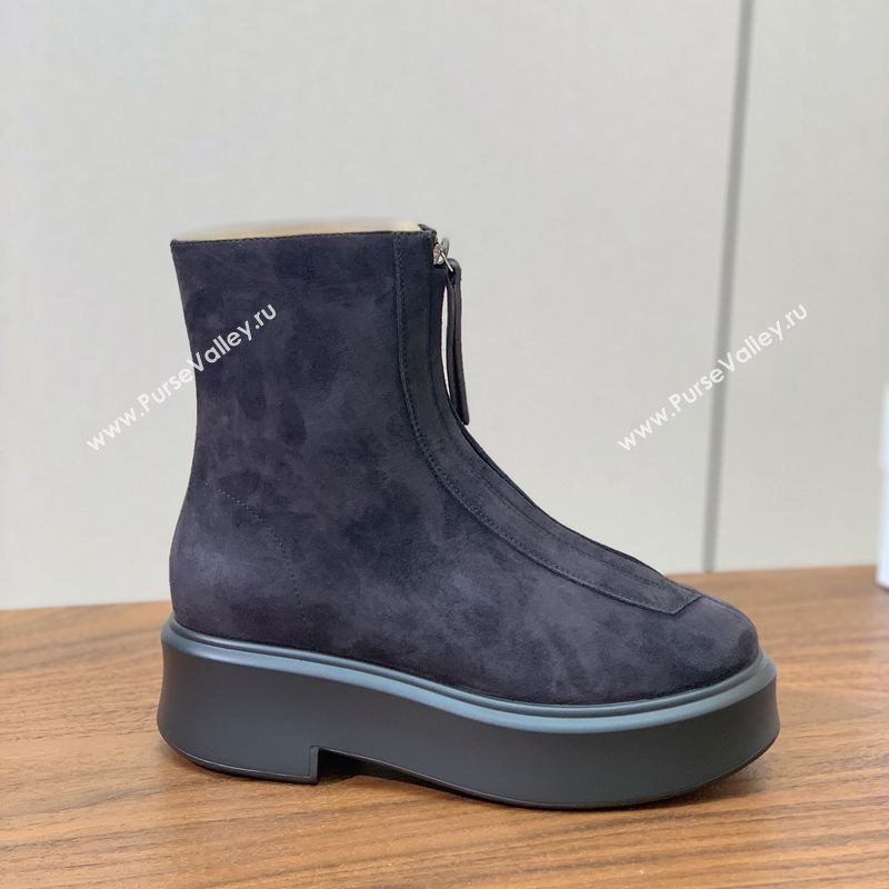 The Row Suede Zipped Platform Ankle Boots 5cm Brown 2025 1028 (KL-251028077)