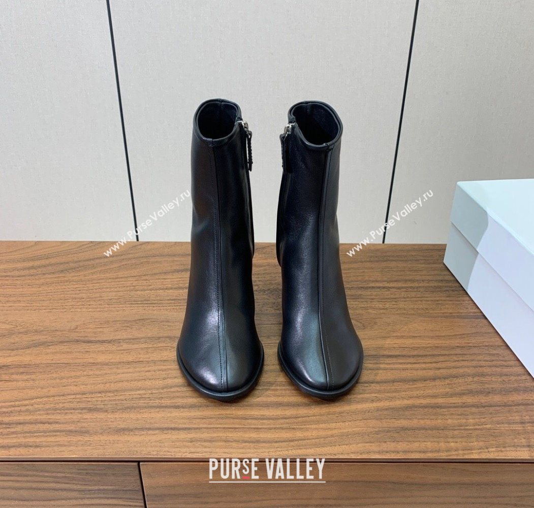 The Row Leather Heel Ankle Boots 8cm Black 2025 TR102803 (KL-251028078)