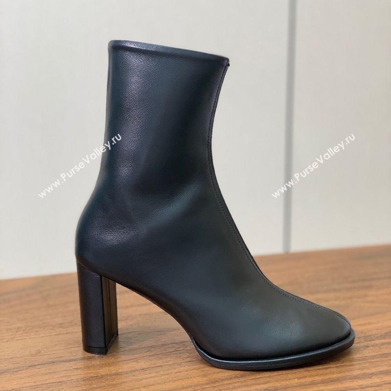 The Row Leather Heel Ankle Boots 8cm Black 2025 TR102803 (KL-251028078)