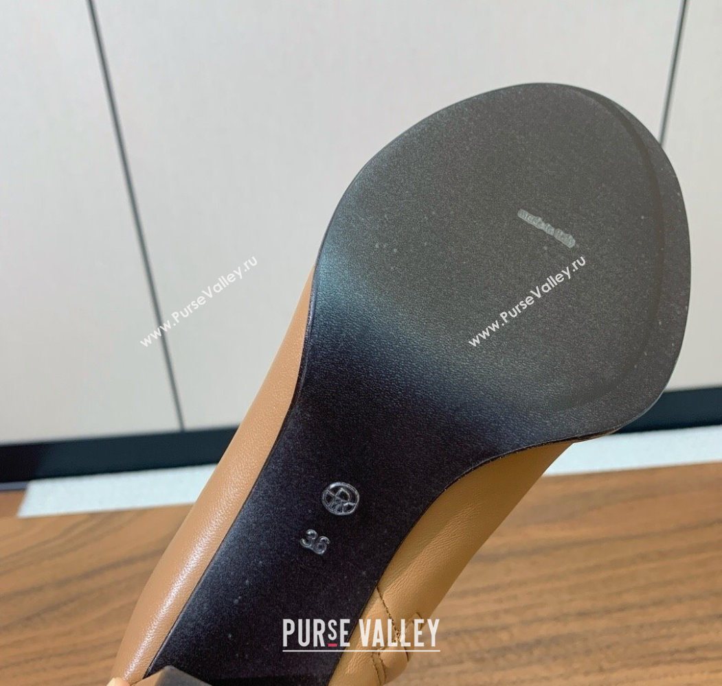 The Row Leather Heel Ankle Boots 8cm Brown 2025 TR102803 (KL-251028080)