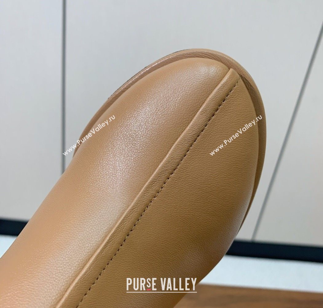 The Row Leather Heel Ankle Boots 8cm Brown 2025 TR102803 (KL-251028080)