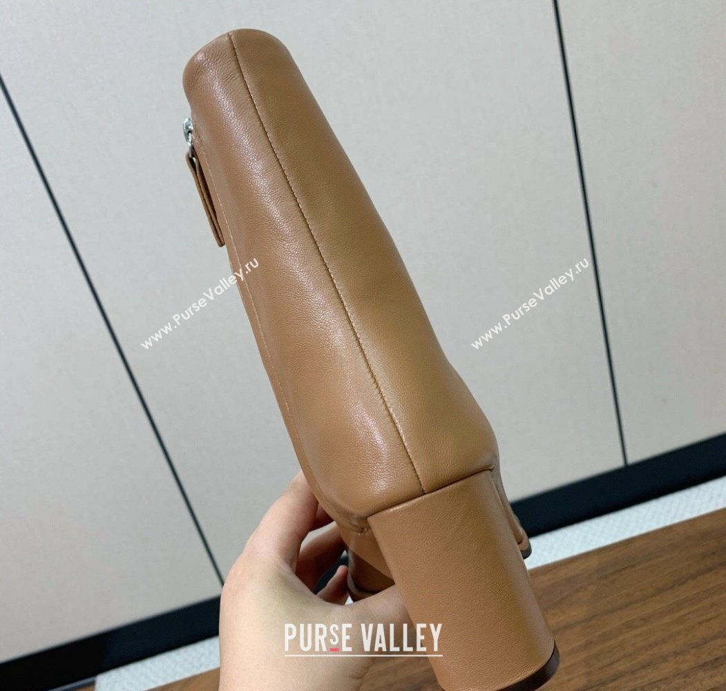 The Row Leather Heel Ankle Boots 8cm Brown 2025 TR102803 (KL-251028080)