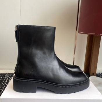 The Row Nobilis Fast Platform Ankle Boots 5cm in Leather Black 2025 (KL-251028064)