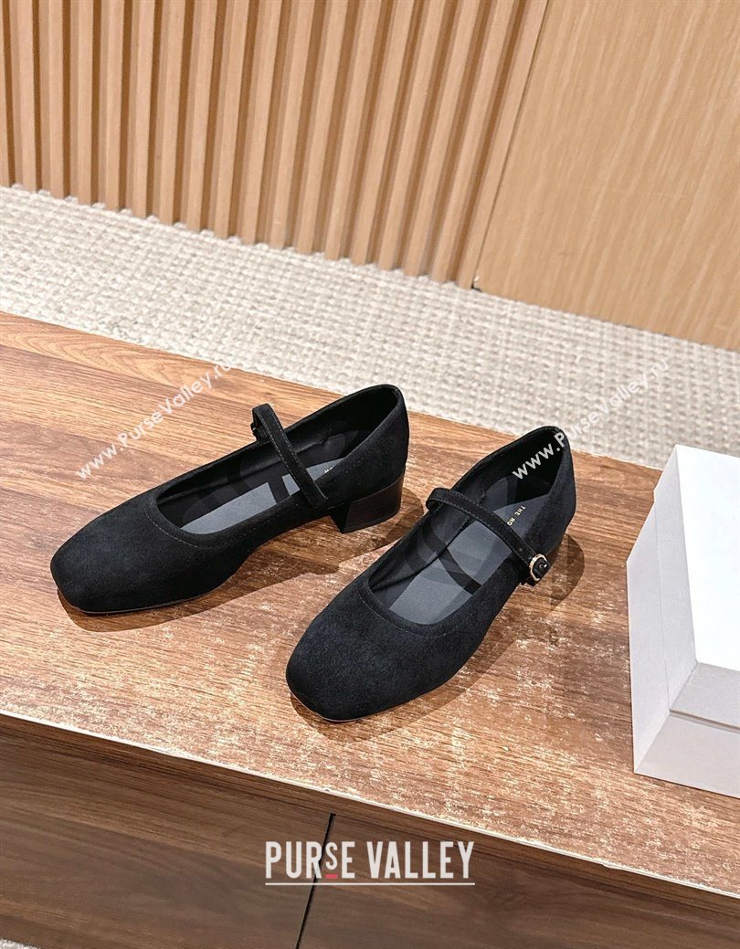 The Row Suede Mary Janes Pumps 3.5cm Black 2025 TR102804 (HQG-251028081)