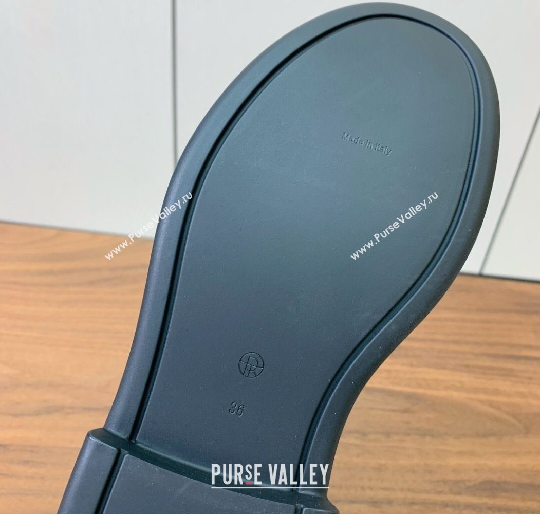 The Row Leather Platform Ankle Boots 5cm Black 2025 TR102802 (KL-251028070)