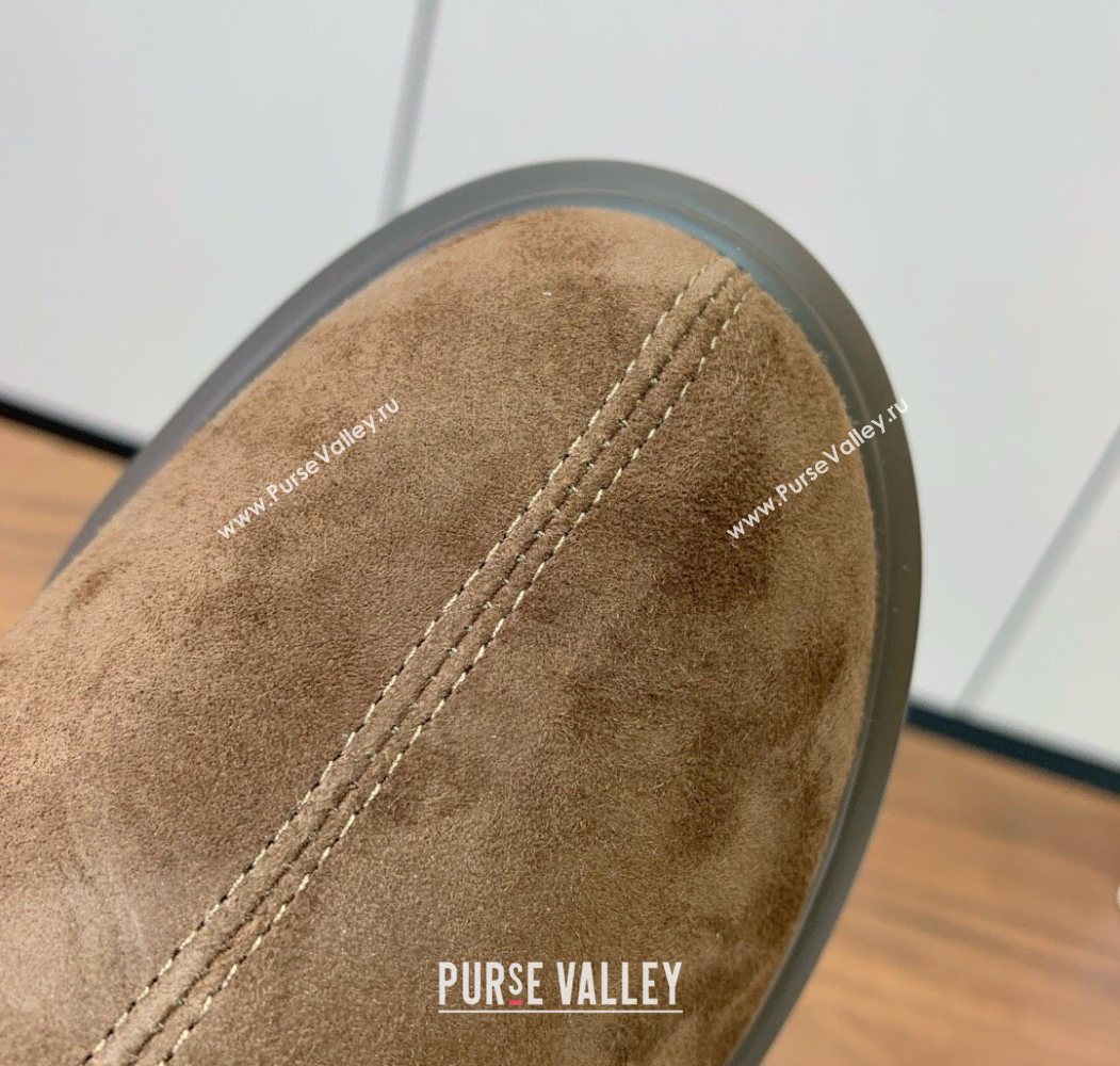 The Row Suede Platform Ankle Boots 5cm Brown2 2025 TR102802 (KL-251028072)