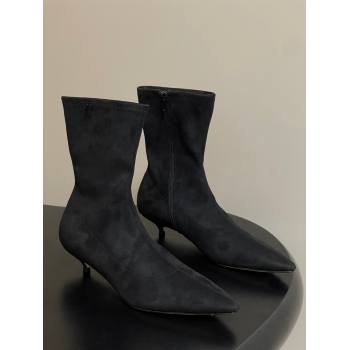 The Row Liisa Kitten Ankle Boot 3cm in Suede 2025 (MD-251028052)
