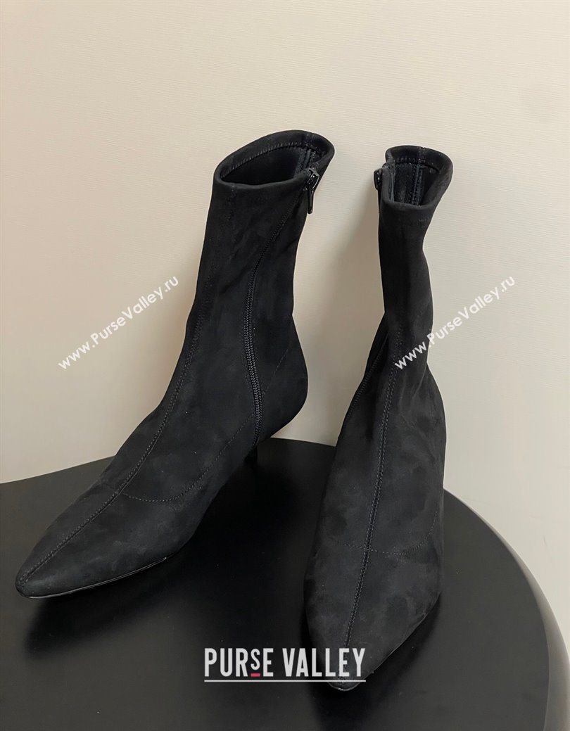 The Row Liisa Kitten Ankle Boot 3cm in Suede 2025 (MD-251028052)