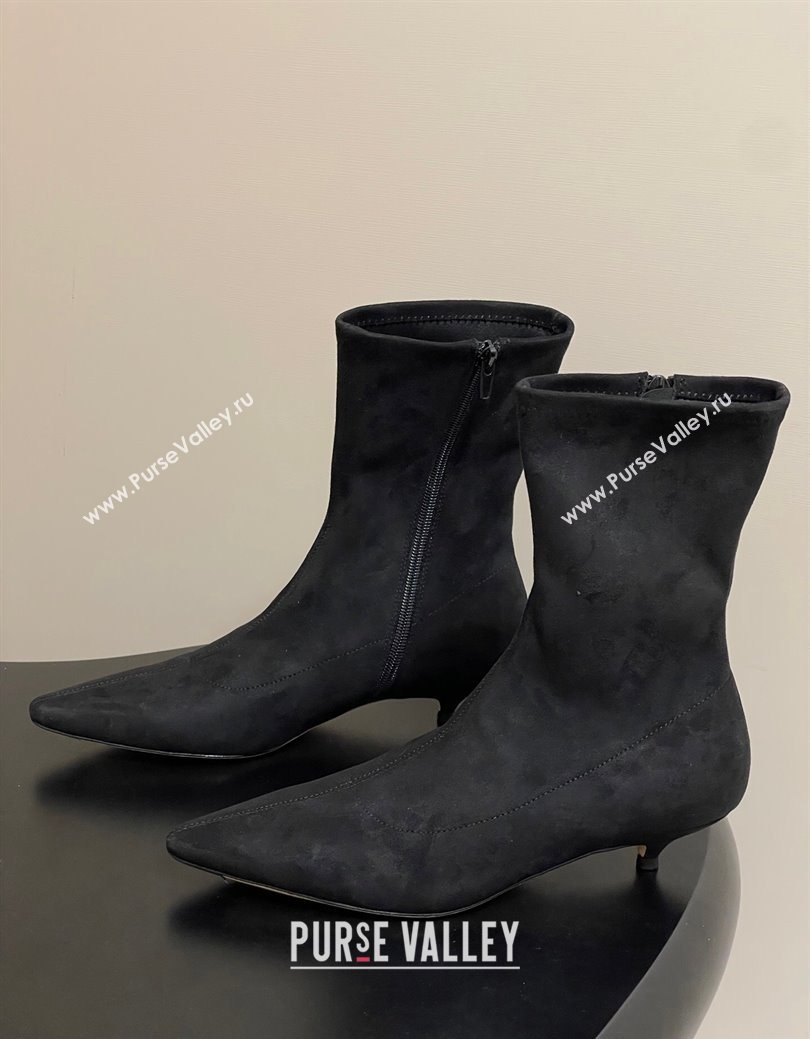 The Row Liisa Kitten Ankle Boot 3cm in Suede 2025 (MD-251028052)