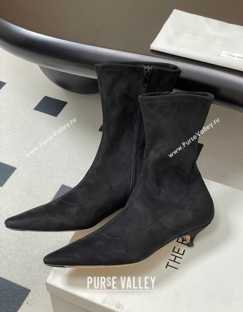 The Row Liisa Kitten Ankle Boot 3cm in Suede 2025 (MD-251028052)
