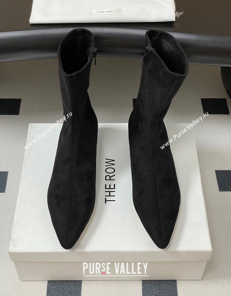 The Row Liisa Kitten Ankle Boot 3cm in Suede 2025 (MD-251028052)