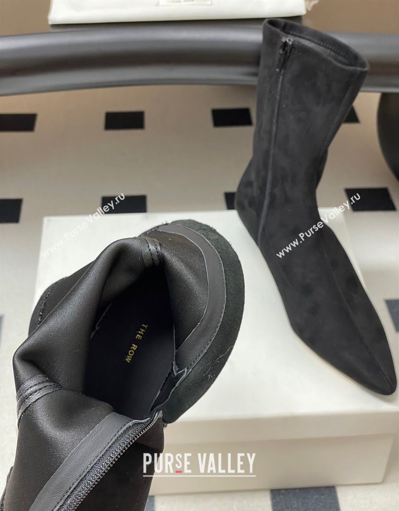 The Row Liisa Kitten Ankle Boot 3cm in Suede 2025 (MD-251028052)