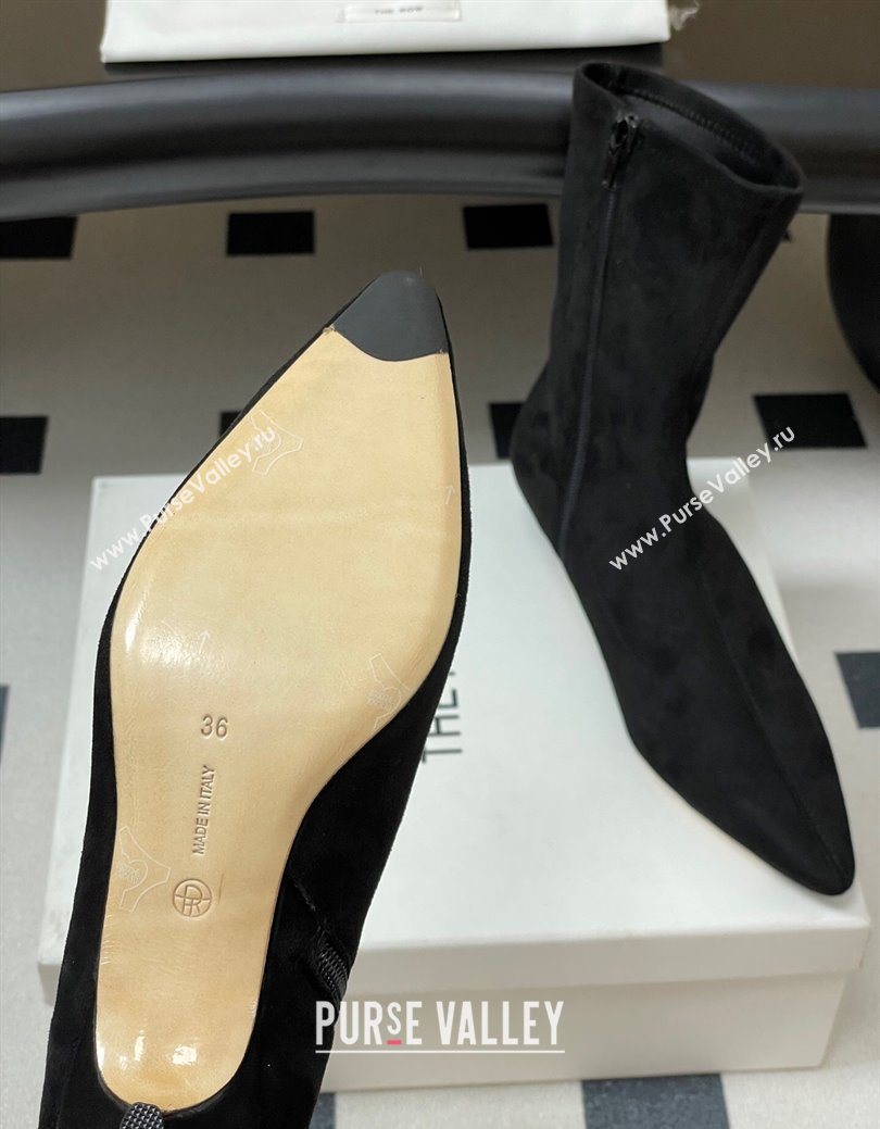 The Row Liisa Kitten Ankle Boot 3cm in Suede 2025 (MD-251028052)