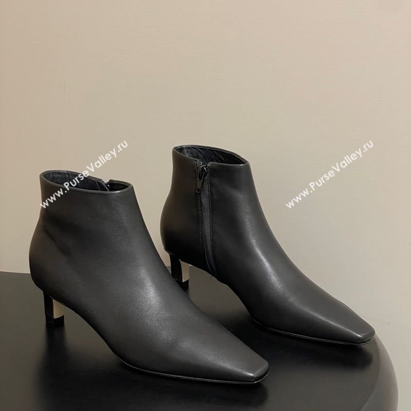 The Row Carla Leather Heel Ankle Boots 4cm Black 2025 TR120811 (MD-251208102)